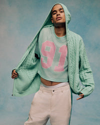 EE® Cable Knit Zip-Up
