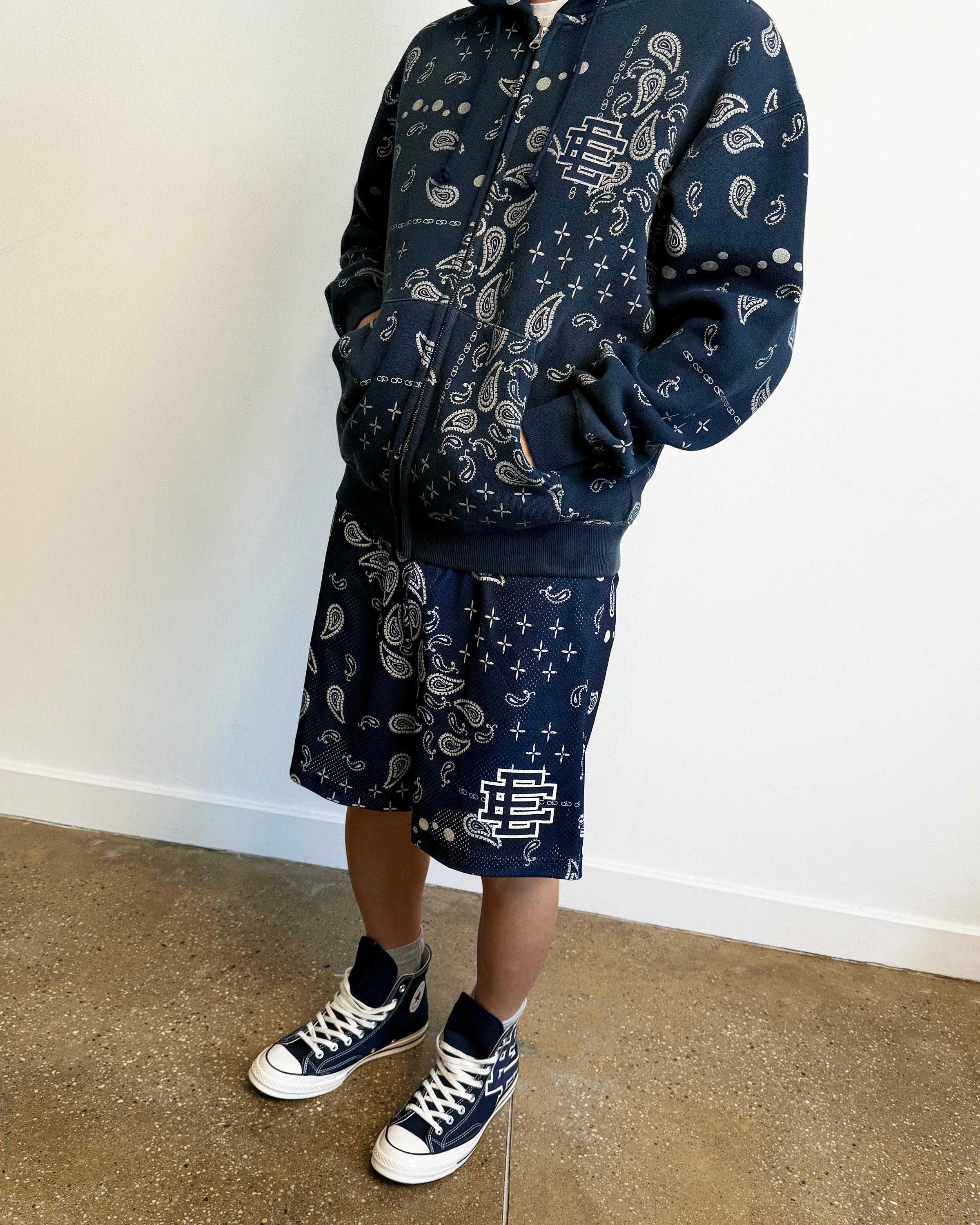 ERIC EMANUEL エリックエマニュエル EE Basic Short メッシュ ショートパンツ バスパン ブラック Size L 福生店