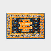 Eric Emanuel 100% Wool Rug Orange/Navy